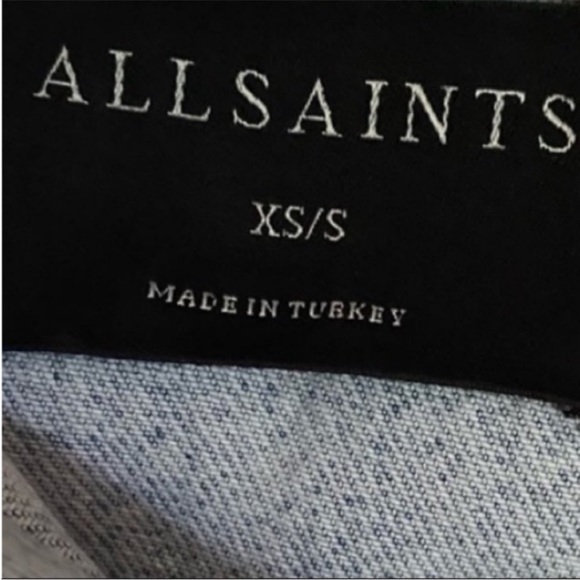 NWT ALLSAINTS MILENA Hooded denim jacket XS/S - Picture 4 of 6